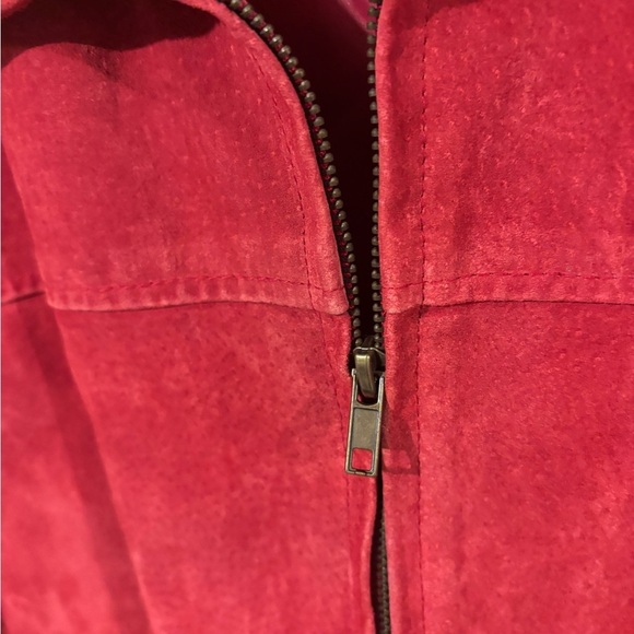 Phase two vintage 100% western suede leather candy apple red zipup jacke… - Picture 4 of 7